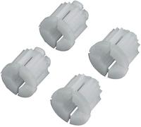 Jetstream - Juego de 8 boquillas de bloqueo para grifo, inserto de plástico blanco para mango y cabezal de grifo, repuesto para baño y cocina