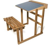 Jeujura Escritorio escolar en madera roble teñido Altura 60 cms para niños