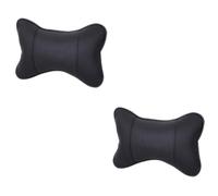 JEWEDECO 2piezas Almohada De Cuello Ergonómica Transpirable Para Coche Cojín De Soporte Lumbar y Cervical Reposacabezas Color Negro