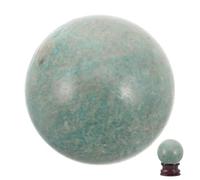 JEWEDECO Bola de Cristal Natural de Amazonita Pulida 3,5-4 Cm, Esfera Decorativa Hogar y Feng Shui, Piedra Cristalina para Coleccionistas, Decoración Espiritual y Bienestares