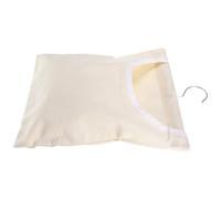 JEWEDECO Bolsa Colgante para Pinzas de Ropa Beige Gancho Giratorio 360 Grados de Poliéster Portátil para Almacenamiento en Armario y Baño