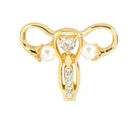 JEWEDECO Broche para ropa de aleación dorada con diseño creativo de útero, ideal para vestidos en ocasiones casuales y formales para mujeres y niñas