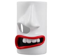 JEWEDECO Caja Dispensadora Organizador Versátil para Baño de Pañuelos de Resina Roja Diseño Divertido y Único y Fácil Recambio de Papel