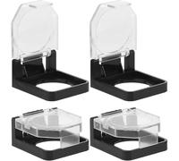 JEWEDECO Cubierta del Botón de Arranque de Plástico 22mm para Protección Confiable y Efectiva, Paquete de 4 Piezas, Diseño Simple y Elegante para Interruptores de Encendido