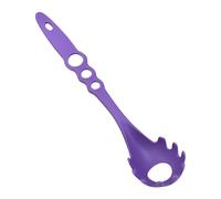 JEWEDECO Cuchara para Pasta de Nylon Púrpura Colador Integrado para Servir Espaguetis en Casa o Hotel, Utensilio Práctico para Colar y Servir Fideos