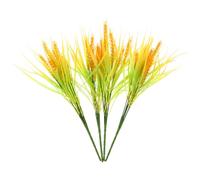 JEWEDECO Manojo de Trigo Artificial 4 Piezas Decorativas de Plástico Aspecto Realista para Decoración de Oficina y Hogar Elegante y Vistosa