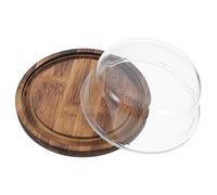 JEWEDECO Mantequera Francesa de Vidrio con Tapa de Madera para Almacenamiento Conveniente en Cocina y Refrigerador, Diseño Elegante y Práctico para Mantequilla y Snacks