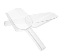 JEWEDECO Palas de plástico para hielo y cereales, 2 piezas, white, para cocina, fáciles de limpiar, para alimentos secos y servir Reutilizable