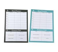 JEWEDECO Planificador Semanal de Comidas y Lista, Cuadernos Desgarrables para Menú Familiar, Pack 2 Unidades para Organización de Dietas y Menú Doméstico