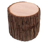 JEWEDECO Rondas de Madera en Forma de tocón con Corteza Natural, portavelas Ligeros para decoración en Interiores y pasillos Nupciales