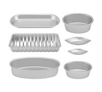 JEWEDECO Set de 7 Moldes para Hornear Pasteles y Pudines de Aleación de Aluminio, Fáciles de Desmoldar y Aptos para Horno en Cocina y Repostería