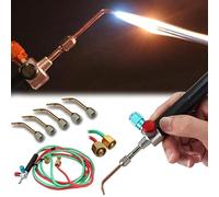 Jewelry - Mini linterna de gas con 5 puntas para soldar, kit de soplete de oxígeno y acetileno