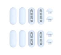 JEYORZY 12 Piezas Asiento De Inodoro Parachoques, Topes De Inodoro Parachoques Topes De Tapa De Inodoro Transparentes Amortiguador De Reemplazo De Inodoro para el Hogar, La Oficina y el Hotel (Blanco)
