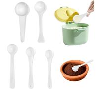 JEYORZY 5 Pcs Cuchara Medidora Gramos, Mini Protein Scoop Cucharas Medidoras Plastico 0.5g 1g 2.5g 3g 5g, Transparentes de Proteínas Polvo Café Medidor Para Mediciones Experimentales en la Cocina