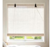 JFBLSD Persianas de bambú y Madera Tejidas a Mano Estilo Romano/Enrollable Cortinas de privacidad para Ventanas, para Interiores Exteriores jardín, Patio, cenador(120W x 280H cm)