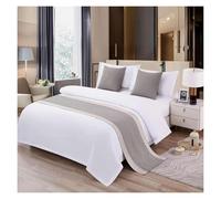 JFGCTYHXY Mantas para Cama, Caminos de Cama, Bufandas Lisas, Cruce algodón y Lino, cubrecama, Ropa, Toalla, decoración, protección(A Gray,50 * 160cm for 100cm Bed)
