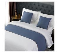 JFGCTYHXY Mantas para Cama, Caminos de Cama y Bufandas. Bufanda Lisa una Sola Capa, Estilo Moderno(Dark Blue,50 * 210cm for 150cm Bed)
