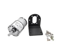JGB37-520 Motor eléctrico de caja de engranajes de alto par, 12V, 24V, 5/10/20/30/45/60/100/200/300/600rpm con soporte de aleación de aluminio(600RPM_12V WITH BRACKET)