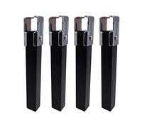 MICEL Juego 4 patas para somier PT25 250x35x35 mm sin rueda negro