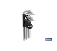 Jgo 9 llaves acodadas torx (t-10 - t-50)