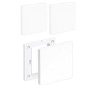 JHOSFA Placa Ciega de Pared 2 Piezas, Cubierta Blanca Plastico sin Tornillos para Enchufes o Interruptores no Utilizados,Tapa Ciega Interruptor Pared Tapa Enchufes Pared, Protector Seguro Estándar