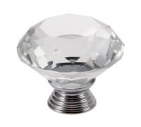 JHSDHYD Pomos De Cristal 2 pomos de cristal con tornillos, 40 mm/1,57 pulgadas, for muebles cocina, color blanco, azul, rosa, verde, negro y rojo(Color-16)