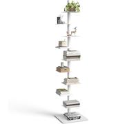 JHUVNHGT Estantería Libros,Bookshelf,librería,librería Vertical,estanteria Estrecha Y Alta,estanteria Biblioteca Estantería para Oficina, Estudio, Sala De Estar, Dormitorio(Color:Blanco)