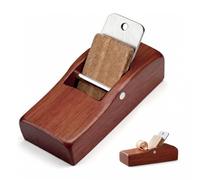 JIAC Cepillo de Mano Mini Carpintero Madera Precisión Portátil | Cepillo de carpintero de madera de caoba con hoja de acero endurecido desmontable para talla cepillado y acabado preciso