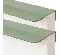 JIALUO0318 Aleación de Aluminio Tiradores Ocultos Manijas Para Muebles Armarios Pomos Cocina Manijas Tiradores de Puerta Verde 2 Piezas (Length 80mm)
