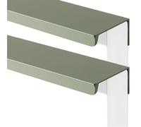 JIALUO0318 Aleación de Aluminio Tiradores Ocultos Manijas Para Muebles Cajones Tiradores Armarios Cocina Manijas Pomos de Puerta Verde 2 Piezas (Length 1200mm)
