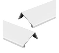JIALUO0318 Tiradores Ocultos Aleación de Aluminio Manijas Para Muebles Armarios Cajones Tiradores Cocina Manijas Pomos de Puerta 2 Piezas (Blanco,Length 800mm)