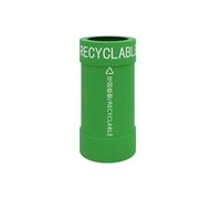 JIANBOHAIRS Outdoor Trash Can Bote de basura comercial, cubo de basura redondo con tapa abierta for interior y exterior, papelera de Metal for el hogar, oficina(Green,Small)