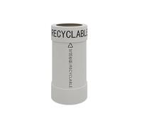JIANBOHAIRS Outdoor Trash Can Bote de basura comercial, cubo de basura redondo con tapa abierta for interior y exterior, papelera de Metal for el hogar, oficina(Off white,Large)