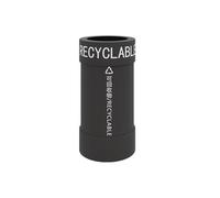 JIANBOHAIRS Outdoor Trash Can Bote de basura comercial, cubo de basura redondo con tapa abierta for interior y exterior, papelera de Metal for el hogar, oficina(Dark gray,Small)