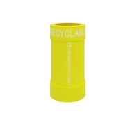 JIANBOHAIRS Outdoor Trash Can Bote de basura comercial, cubo de basura redondo con tapa abierta for interior y exterior, papelera de Metal for el hogar, oficina(Yellow,Small)