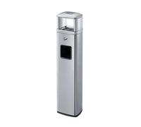 JIANBOHAIRS Outdoor Trash Can Bote de Basura Comercial, Cubo Vertical de Acero Inoxidable for Cenizas de Piso for eliminación de Colillas de Cenizas de Cigarrillos en el Patio