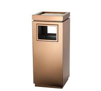 JIANBOHAIRS Outdoor Trash Can Bote de Basura Contenedor de Basura for Exteriores Contenedor de Basura de Acero Inoxidable con Cubo Interior extraíble 30 x 30 x 70 cm(Gold)