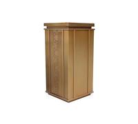 JIANBOHAIRS Outdoor Trash Can Bote de basura cuadrado de acero inoxidable, contenedor de basura grande con tapa abierta con cubo interior y cenicero