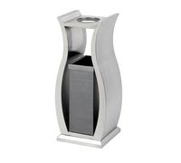 JIANBOHAIRS Outdoor Trash Can Bote de Basura de Acero Inoxidable de 28 litros, Bote de Basura Comercial, cesto de Basura, for el hogar, Oficina, Hotel(Silver)