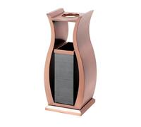 JIANBOHAIRS Outdoor Trash Can Bote de Basura de Acero Inoxidable de 28 litros, Bote de Basura Comercial, cesto de Basura, for el hogar, Oficina, Hotel(Rose gold)