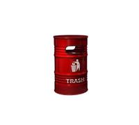 JIANBOHAIRS Outdoor Trash Can Bote de basura de metal resistente de gran capacidad de 240 litros, for resistente a todas las condiciones climáticas, receptáculo de desechos de bote de basura(Red)