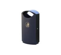 JIANBOHAIRS Outdoor Trash Can Bote de basura for exteriores de 60 litros, contenedor de basura de Metal resistente for todo tipo de clima, receptáculo de basura comercial(Black)