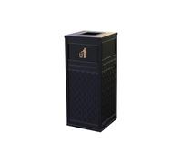 JIANBOHAIRS Outdoor Trash Can Bote de basura resistente al aire libre, contenedor de residuos de garaje de patio industrial de metal de acero galvanizado