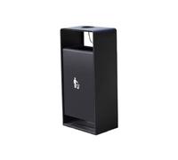 JIANBOHAIRS Outdoor Trash Can Contenedor de residuos de metal de acero galvanizado de 50 litros, bote de basura comercial for exteriores con cenicero y contenedor interior