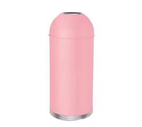 JIANBOHAIRS Outdoor Trash Can Cubo de basura creativo Cubo de basura de acero inoxidable Gran capacidad Comercial Leche Tienda de té Hotel Centro comercial(Pink,35L)
