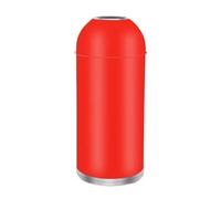 JIANBOHAIRS Outdoor Trash Can Cubo de basura creativo Cubo de basura de acero inoxidable Gran capacidad Comercial Leche Tienda de té Hotel Centro comercial(Red,48L)