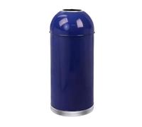 JIANBOHAIRS Outdoor Trash Can Cubo de basura creativo Cubo de basura de acero inoxidable Gran capacidad Comercial Leche Tienda de té Hotel Centro comercial(Blue,35L)