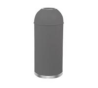 JIANBOHAIRS Outdoor Trash Can Cubo de basura creativo Cubo de basura de acero inoxidable Gran capacidad Comercial Leche Tienda de té Hotel Centro comercial(Gray,35L)