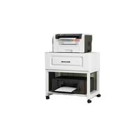JIANBOHAIRS Printer Stand Estantes de Almacenamiento con Ruedas multifuncionales de pie, for Impresora de Escritorio, Escritorio de Oficina móvil, Estante de colocación for fotocopiadora(White)
