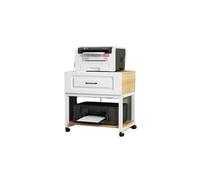 JIANBOHAIRS Printer Stand Estantes de Almacenamiento con Ruedas multifuncionales de pie, for Impresora de Escritorio, Escritorio de Oficina móvil, Estante de colocación for fotocopiadora(Yellow)